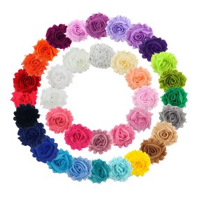Chiffon Flower Factory - DIY 6cm Shabby Chiffon Fabric Rosette Baby Headband