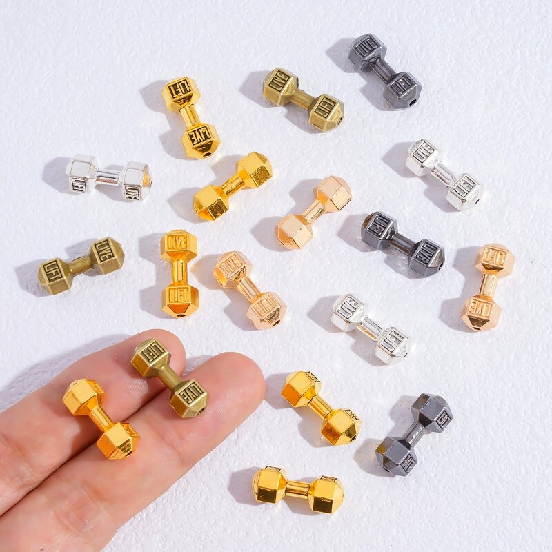 Dumbbell Bead Pendant Factory - Antique Silver Gold Gun-Black Plated Dumbbell Bead
