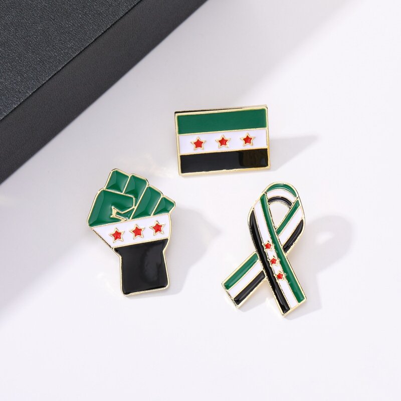 Country Flag Pin Factory - Manufacturer Syria National Flag Map Brooches Pin