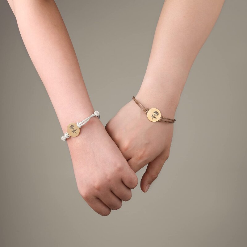 Personalized Bracelet Factory - Stainless Steel Engraved Date of Birth Name