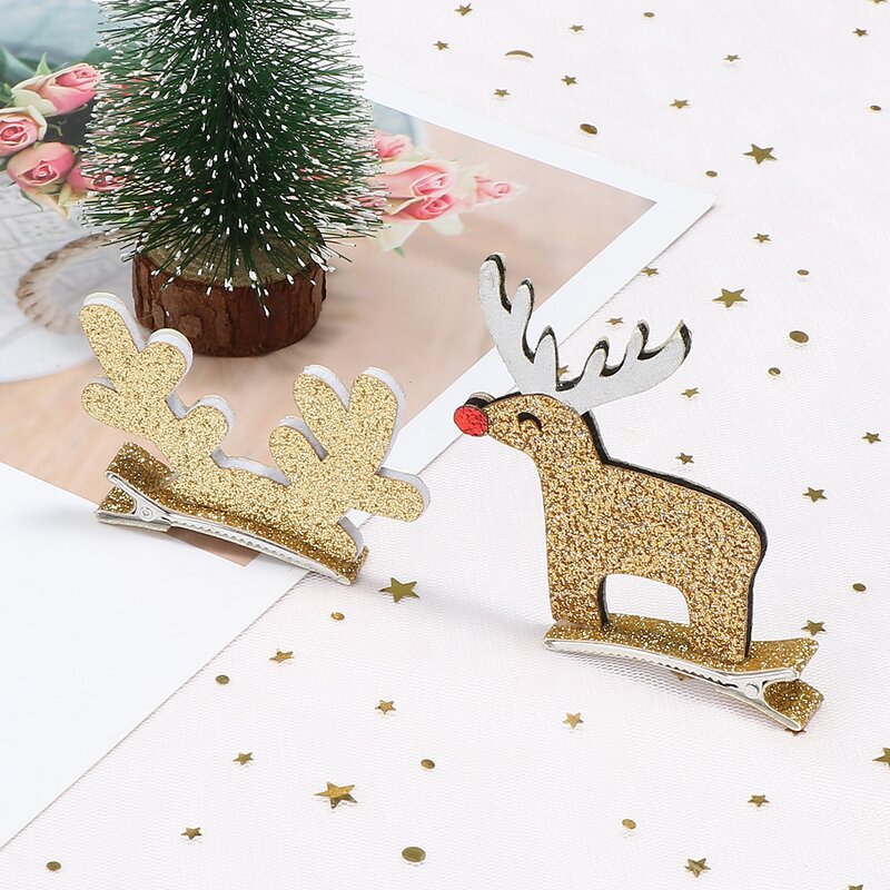 Hair Clip Set Factory - Christmas Gifts Baby Hair Accessories Leather Hair Clip
