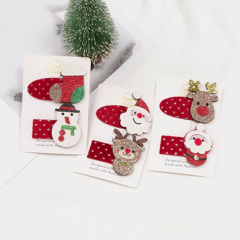 Hair Clips Set Factory - Christmas Gifts Kids Hair Bows Baby Claws Clips Set