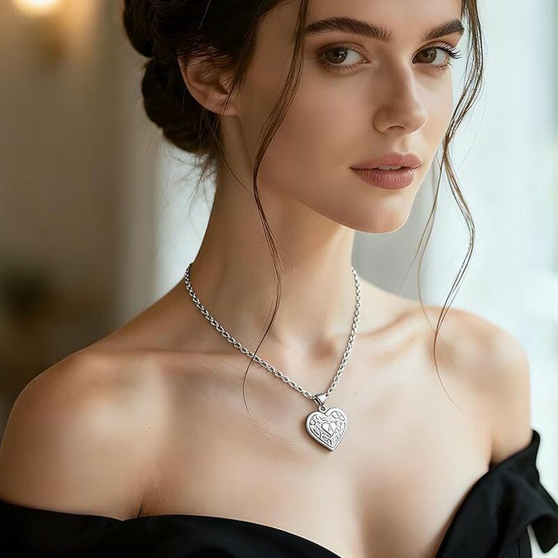 Photo Locket Necklace Factory - Waterproof Stainless Steel Heart Shape DIY Locket