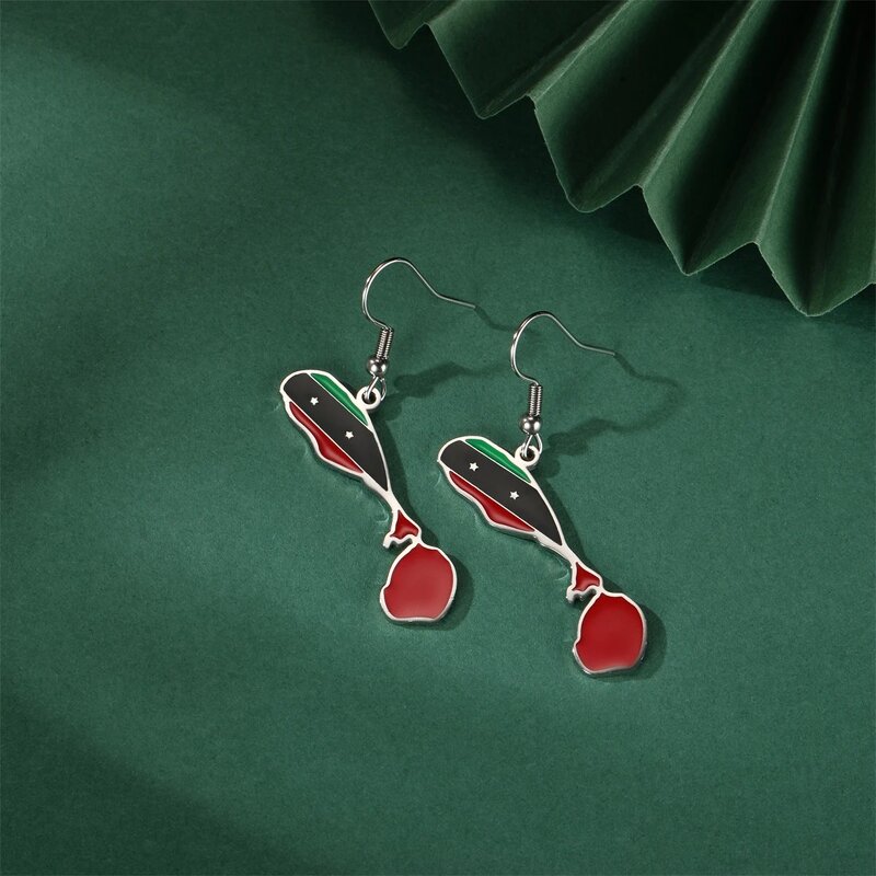 Country Flag Earrings Factory - Waterproof Stainless Steel Enamel Saint Kitts Nevis