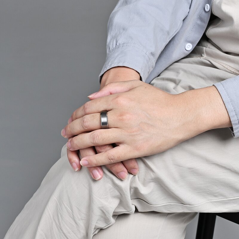 Bevel Edge Ring Factory - 8mm Stainless Steel Gold Blue Silver Black Plate Simple