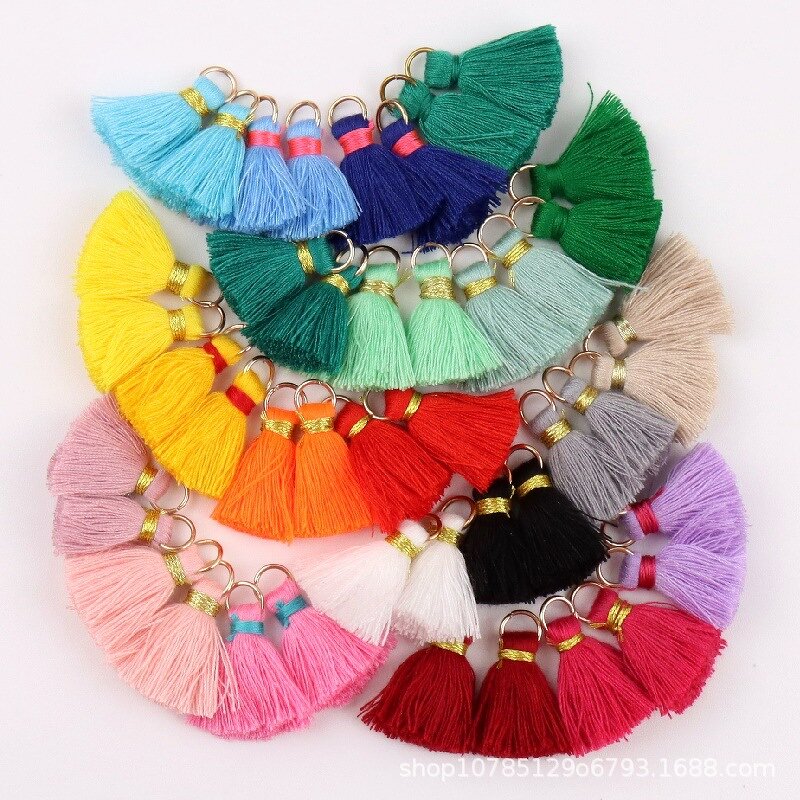 Cotton Tassel Pendant Factory - DIY 20mm Thin Cotton Cord Tassel Fringe Trim