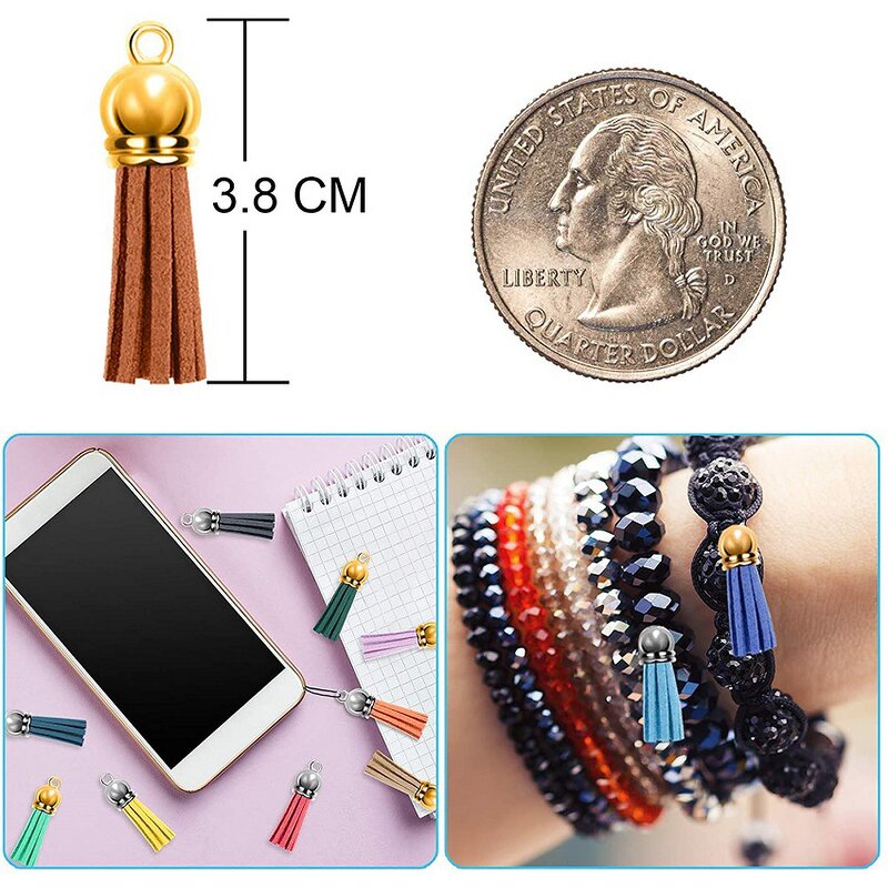 Suede Tassel Pendant Factory - DIY 38mm Suede Leather Tassel for Key Chain