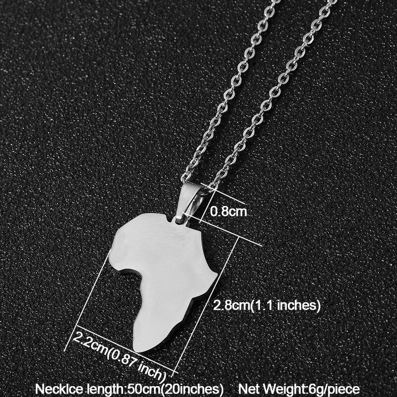 Africa Map Charm Factory - Stainless Steel 18K Gold Plated Africa Map DIY