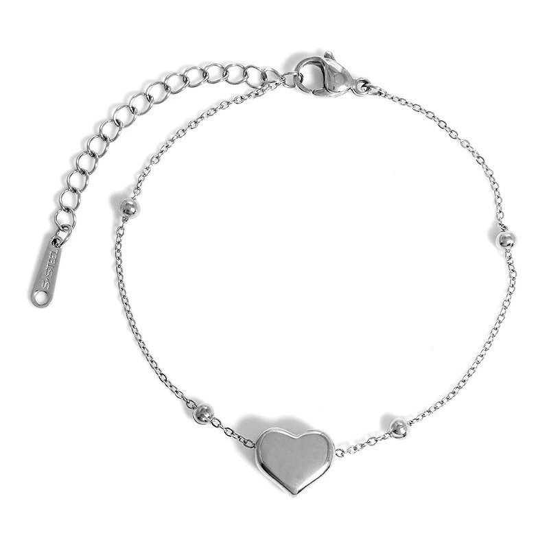 Jewelry Set Factory - Waterproof 18K Gold PVD Heart Shape Necklace Bracelet Set