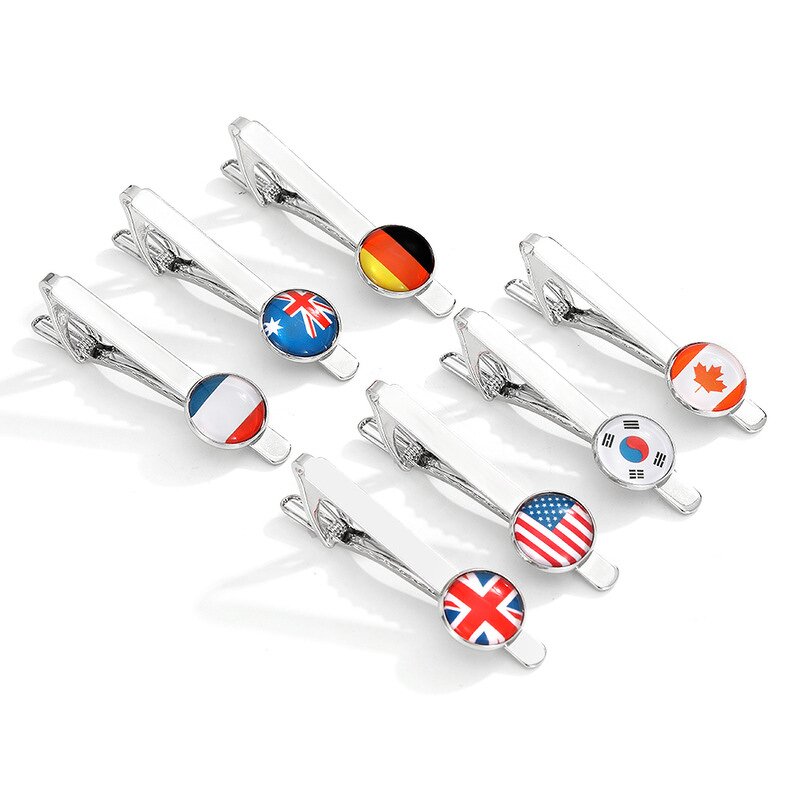 Tie Clip Factory - Manufacturer Personalized Tie Clip Customized 287 Country Flag