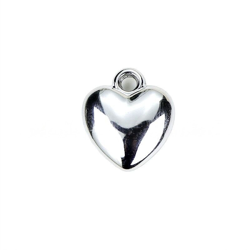 Heart Charm Factory - Manufacturer Antique Silver Solid Heart DIY Jewelry Accessories