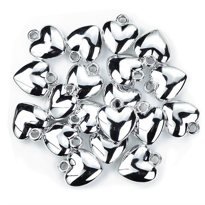 Heart Charm Factory - Manufacturer Antique Silver Solid Heart DIY Jewelry Accessories