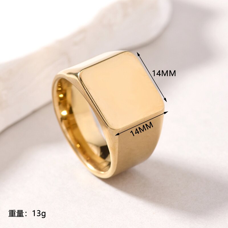Stamp Ring Factory - 8mm Stainless Steel Surface Engraved Laser Engraving Custom