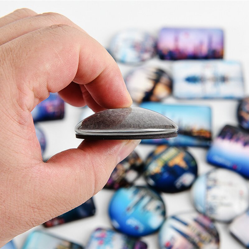 Fridge Magnet Factory - Manufacturer Crystal Glass Dome Cabochon Souvenir Magnet