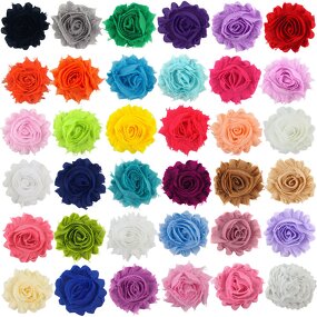 Lace Flower Factory - DIY 6.5cm Lace Shabby Flower Artificial Fabric Rosette