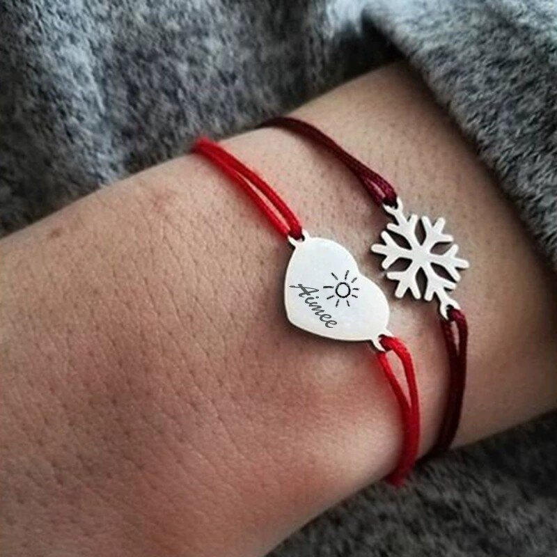 Charm Bracelet Factory - Stainless Steel Engraving Personalized ID Heart Charm