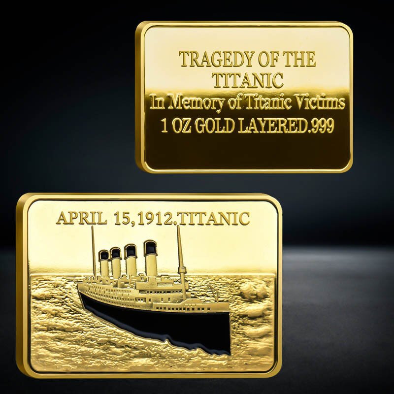 Commemorative Coin Factory - Manufacturer Double Sided Silver Gold Plated Titanic