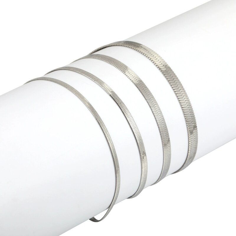 Chain Anklet Factory - Stainless Steel Herringbone Snake Punk Style for Women