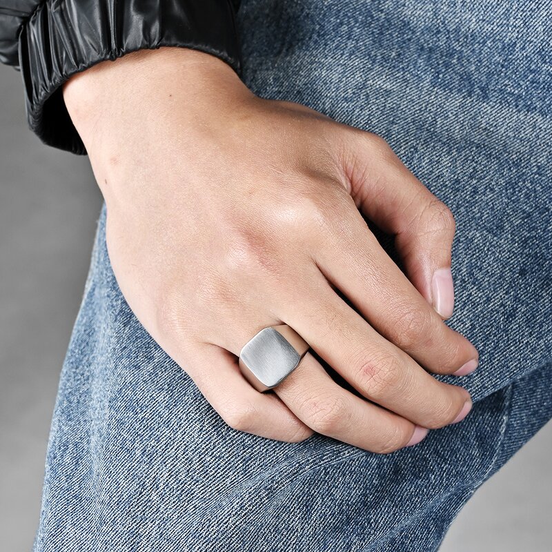 Stamp Ring Factory - 8mm Stainless Steel Surface Engraved Laser Engraving Custom