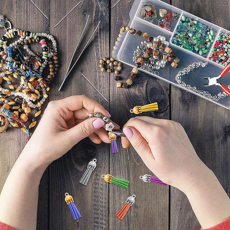 Suede Tassel Pendant Factory - DIY 38mm Suede Handmade Fringe Tassel for Jewelry