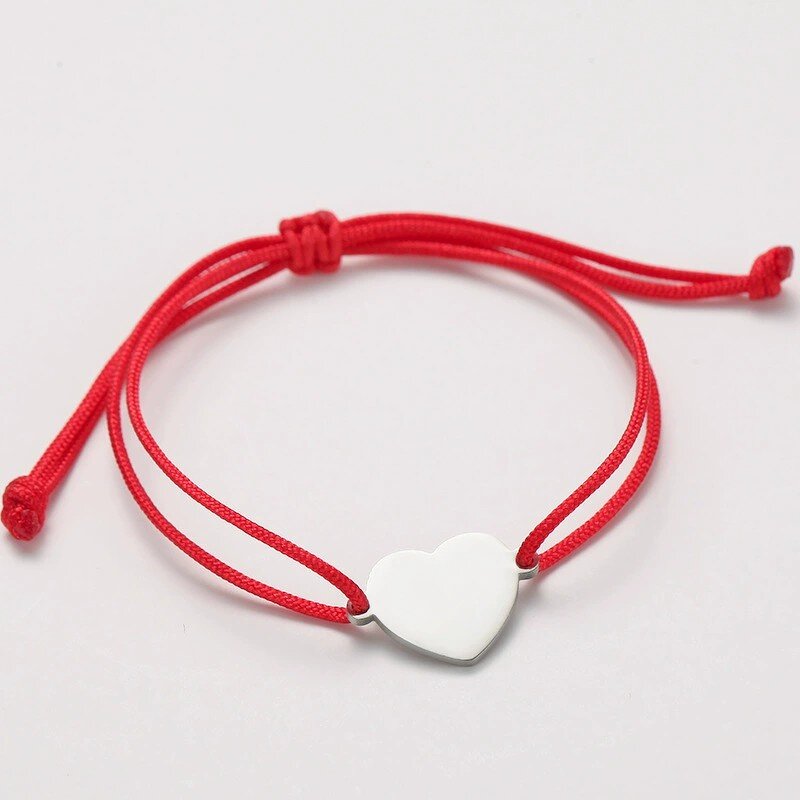 Charm Bracelet Factory - Stainless Steel Engraving Personalized ID Heart Charm