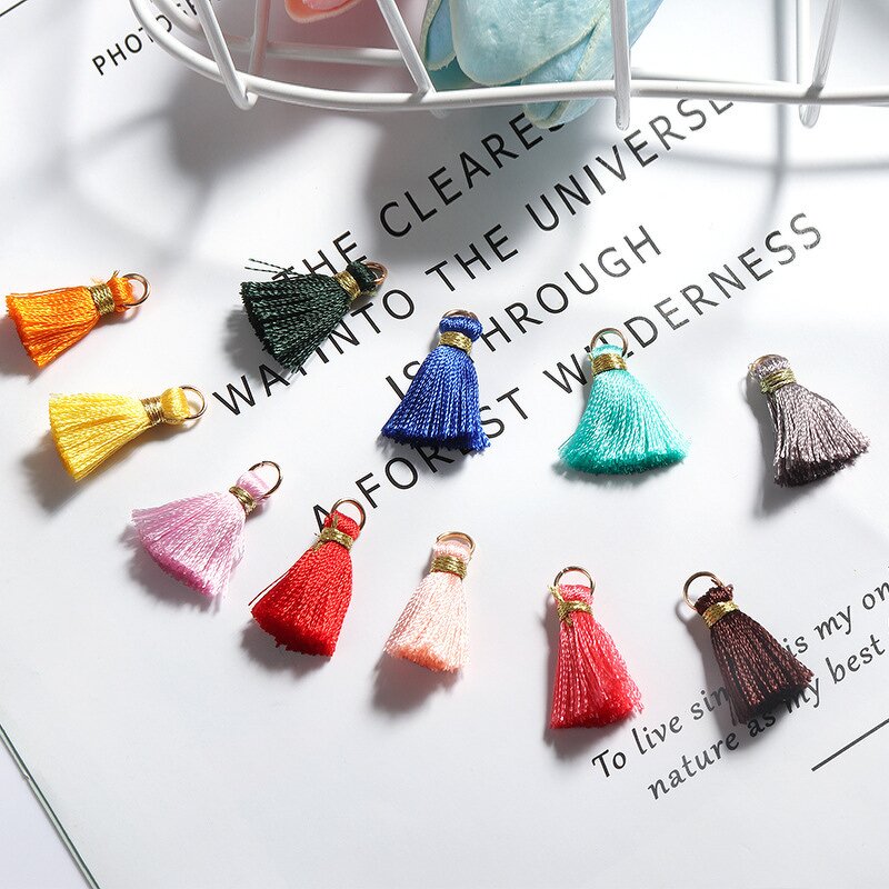 Cotton Tassel Pendant Factory - DIY 20mm Thin Cotton Cord Tassel for Key Chain