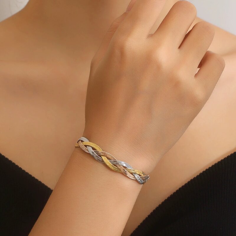 Chain Jewelry Set Factory - Men's Stainless Steel Herringbone Snake Chain Punk