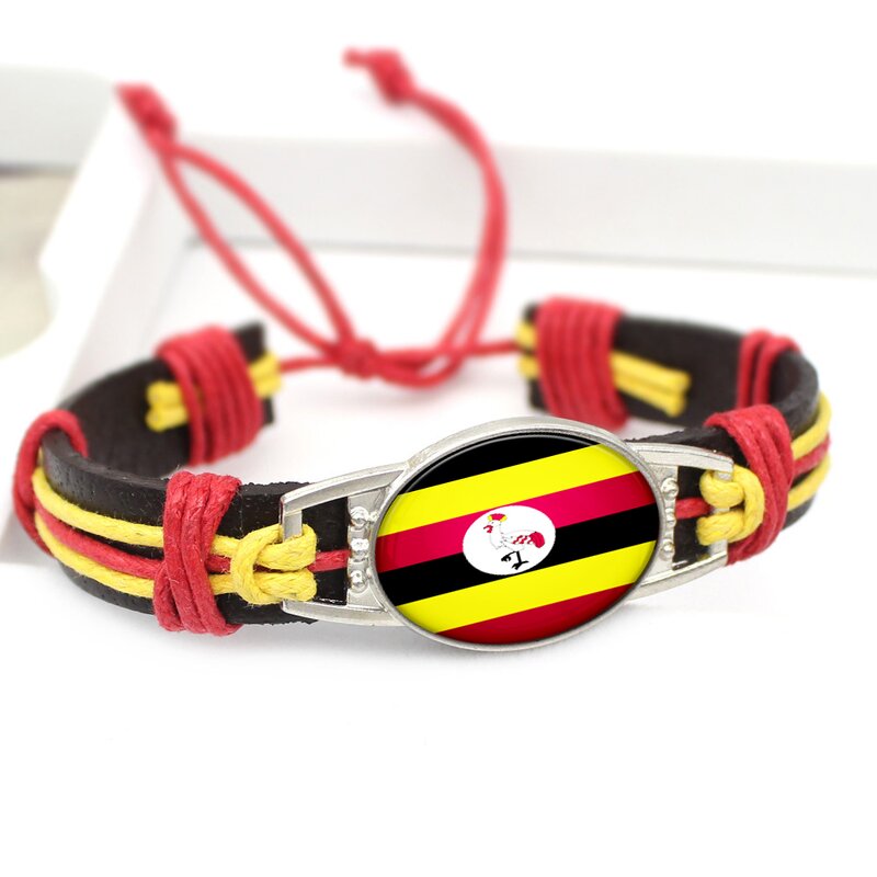 Country Flag Jewelry Set Factory - 80 Models Uganda Flag Map Pendant Key Chain