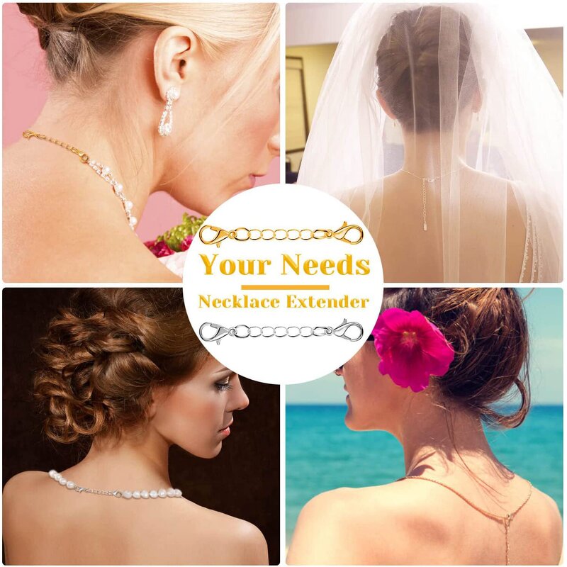 Extender Chain Factory - Manufacturer Silver Gold Plated Alloy DIY Lobsters Extender