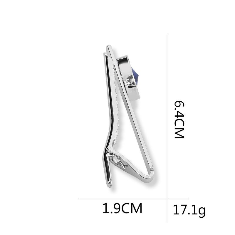 Cufflink Tie Clip Set Factory - Fashion Blue Zircon Cufflinks Wedding Gift Set