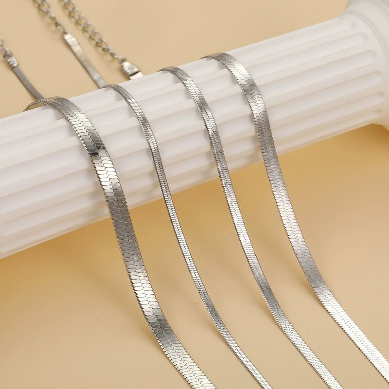 Chain Anklet Factory - Stainless Steel Herringbone Snake Punk Style for Women