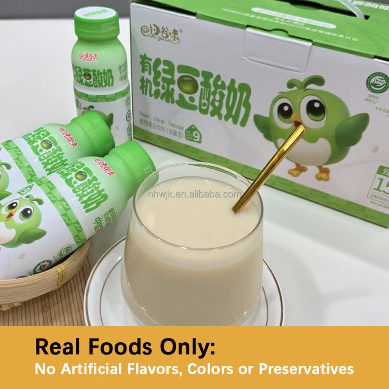 Cereal Milk Manufacturer Beauty Skin Slimming  Food Meal Replacement Beverage Yogurt Low Fat  Green Mung Bean Probiotics Drinks