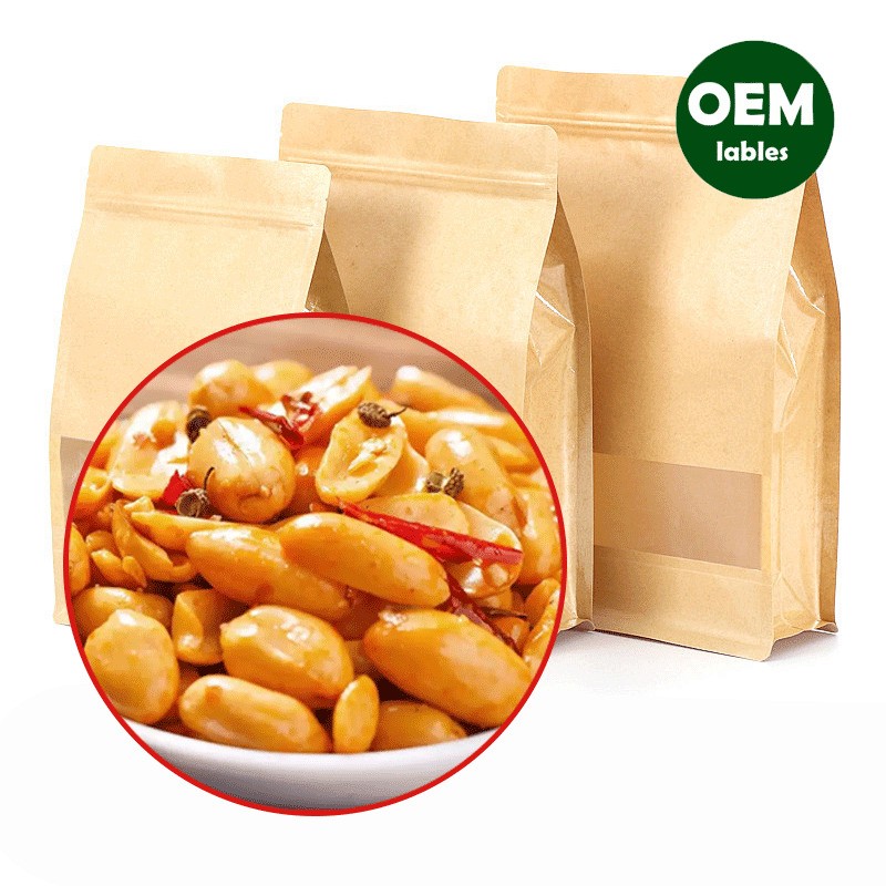 Crunchy Salted Roasted Peanut Kernels Bulk Pack OEM Service for Snack Companies Round Type  Skinless Spicy Crispy Peanut Kernels
