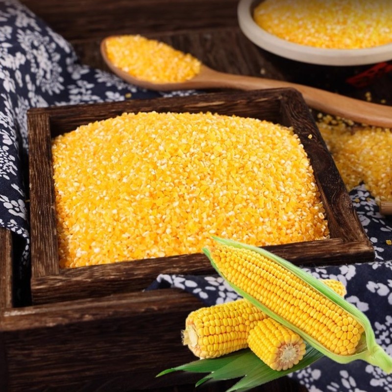 Halal Certified Yellow Corn Grits 25kg Bag Coarse Grain for Porridge or Bread Original Flavor Granule  Maize Polenta Corn Grits