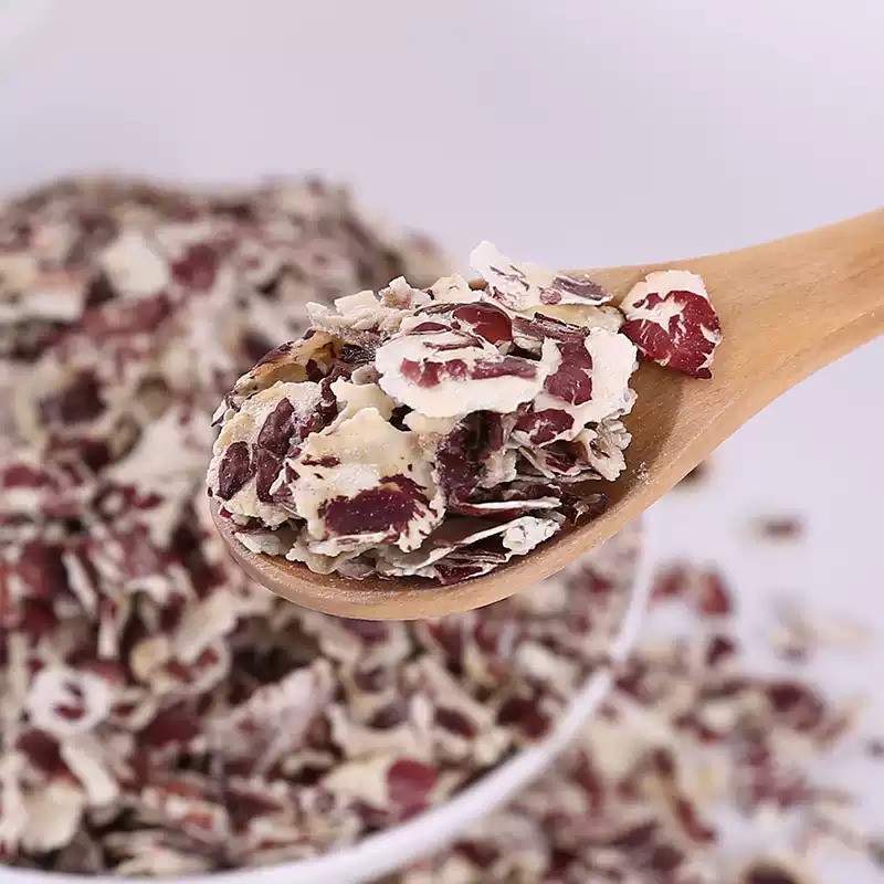 100% Organic Dried Quick Cooking Cereal Breakfast Extruded Flattened Whole Grain Multigrain Adzuki / Red Kidney Bean Flakes