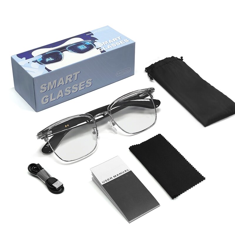 AI Translation Glasses Factory - OEM/ODM Custom Unisex Smart Glasses Wake-up Noise Reduction