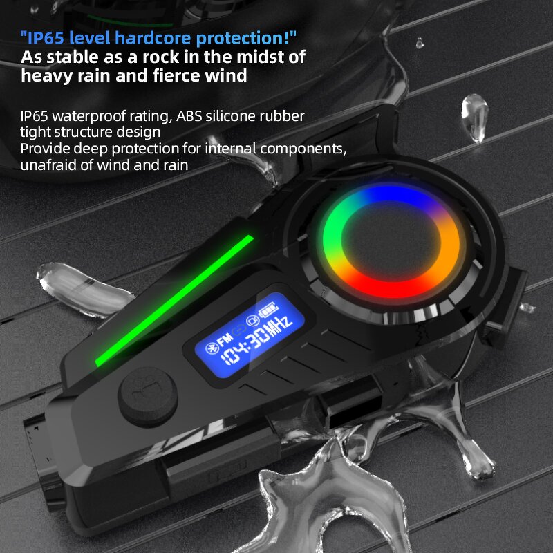 Wireless Motorcycle Headset Manufacturer - OEM/ODM Custom Bluetooth Helmet Headset with LED Flashlight