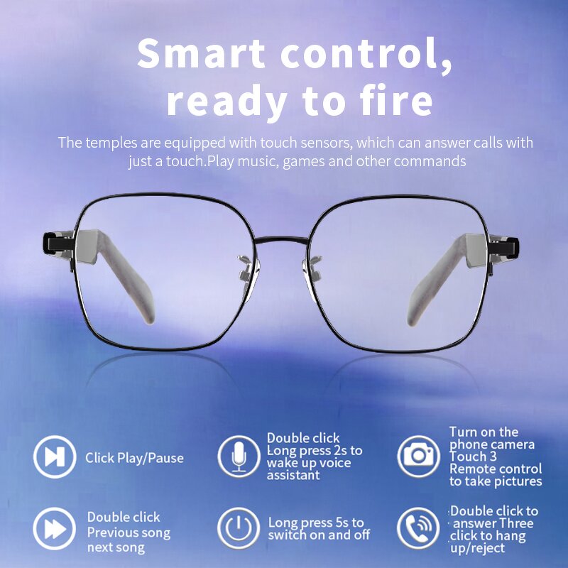 Blue Light Blocking Smart Glasses Factory - OEM/ODM Custom UV400 Photochromic Anti-Fatigue