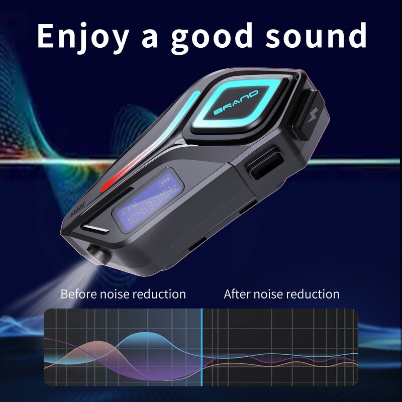 Bluetooth Helmet Headset Factory - OEM/ODM Custom RGB LED Headset with Digital Display