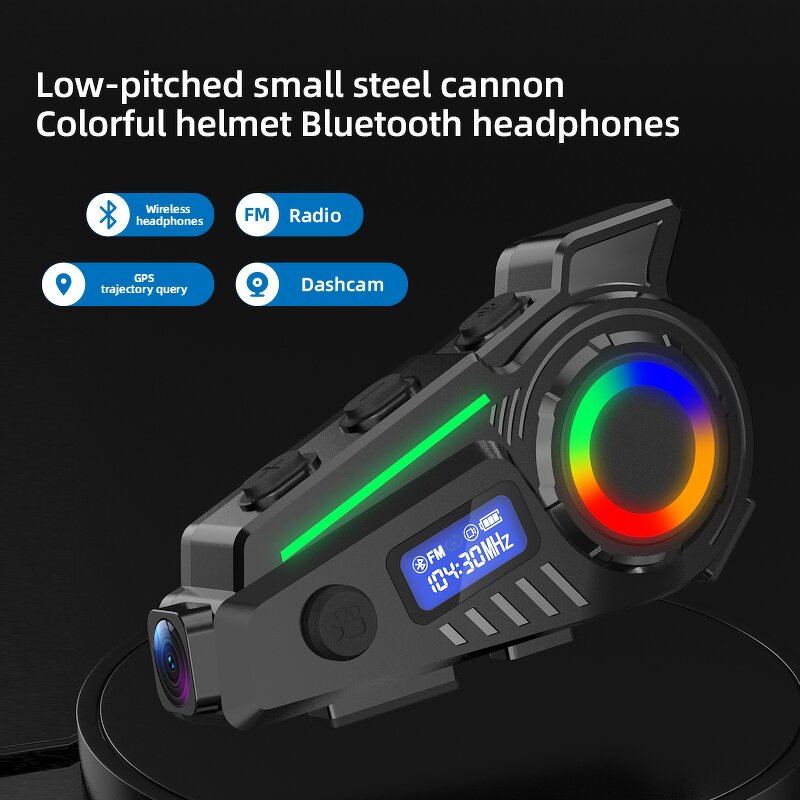 Wireless Motorcycle Headset Manufacturer - OEM/ODM Custom Bluetooth Helmet Headset with LED Flashlight