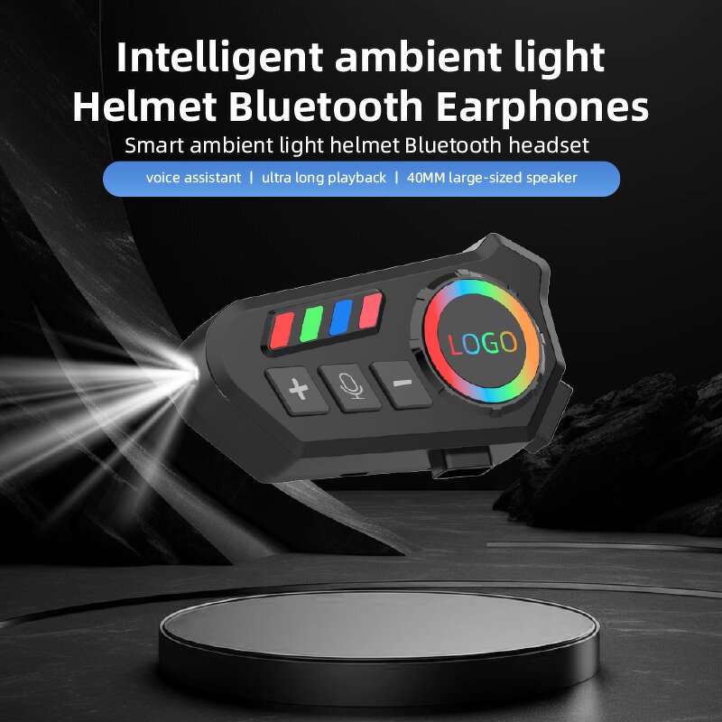 Motorcycle Bluetooth Headset Manufacturer - OEM/ODM Custom Helmet Headset with LED Flashlight