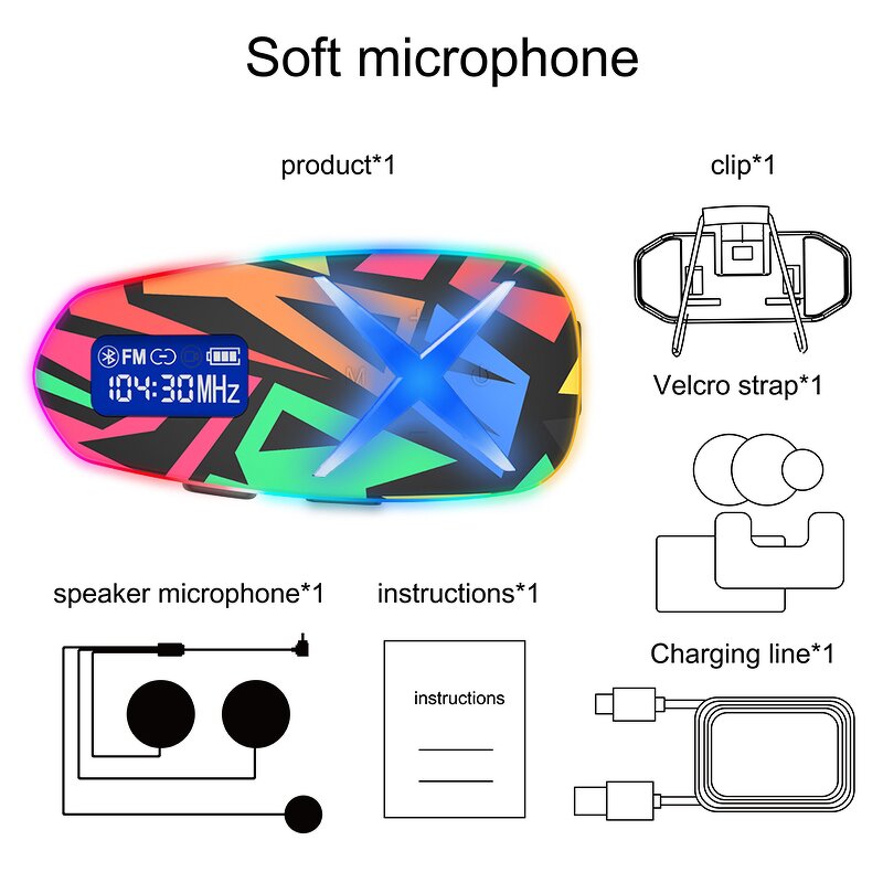 Bluetooth Helmet Headset Manufacturer - OEM/ODM Custom Waterproof Motorcycle Headset with LED