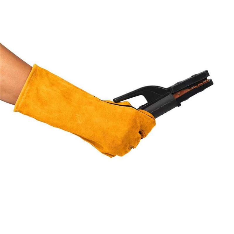 High Temperature Welding Gloves Factory - Long Cow Split Leather Work Safety Gloves