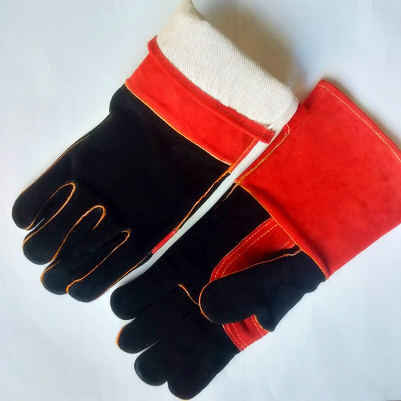 Leather Work Gloves Factory - Cowhide Welding Outdoor BBQ Gloves