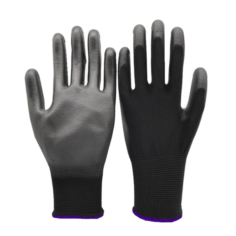 Hand Protection Gloves Manufacturer - Premium Custom Black PU Coated Work Gloves