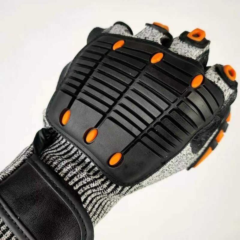 Impact Resistant Gloves Factory - Silicone Coated Palm TPR Work Mechanic Safety Gloves