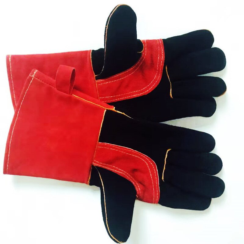 Leather Work Gloves Factory - Cowhide Welding Outdoor BBQ Gloves