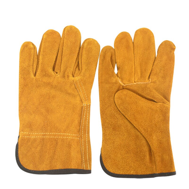 Leather Welding Gloves Factory - Custom Style Reinforced Short Heat Insulation Gloves