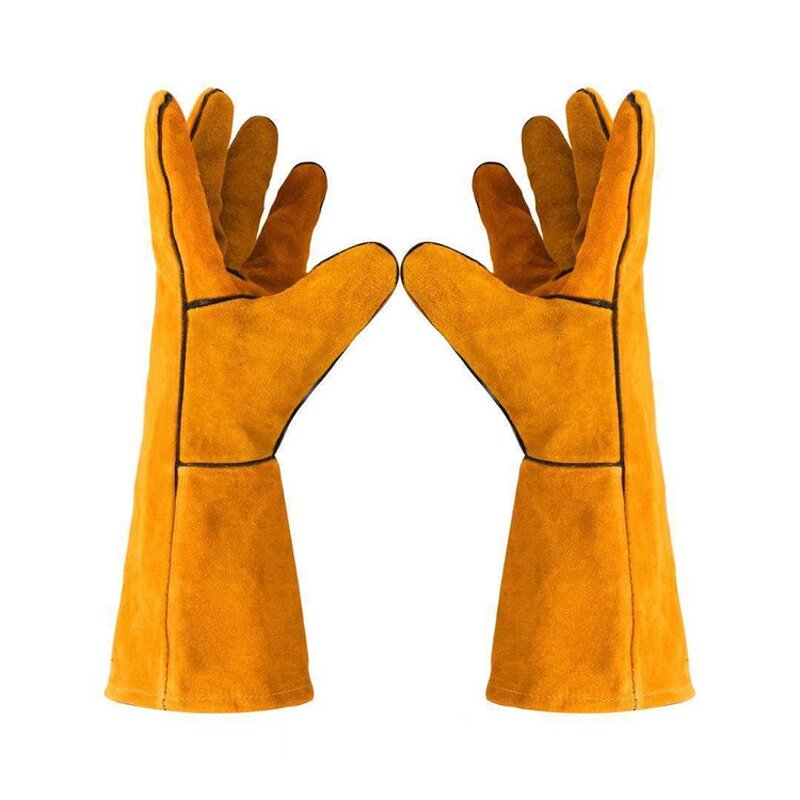 Welder's Gloves Manufacturer - Thick Double Layers Cowhide Wear Protection Gloves