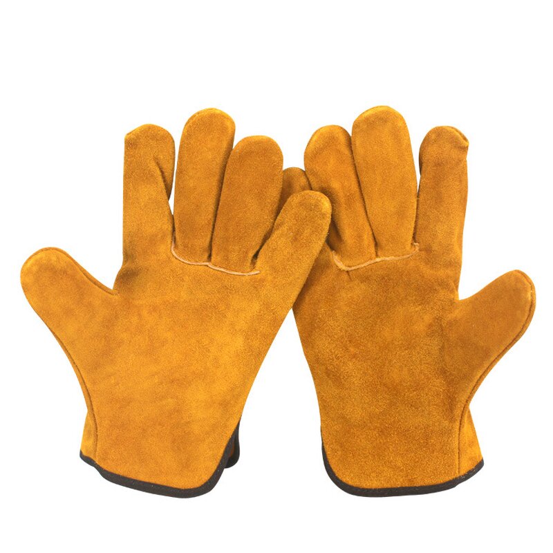 Cowhide Welding Gloves Manufacturer - Custom Logo Wear-Resistant High Temperature Resistant Gloves